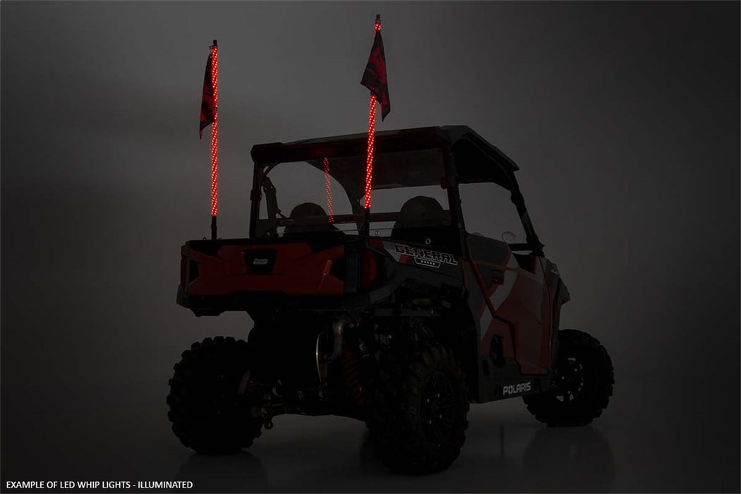 Rough Country 93052 Polaris LED Whip Light Roll Cage Mounting Kit w/ LED Light Whips RZR 1000XP Turbo Rough Country - Truck Part Superstore