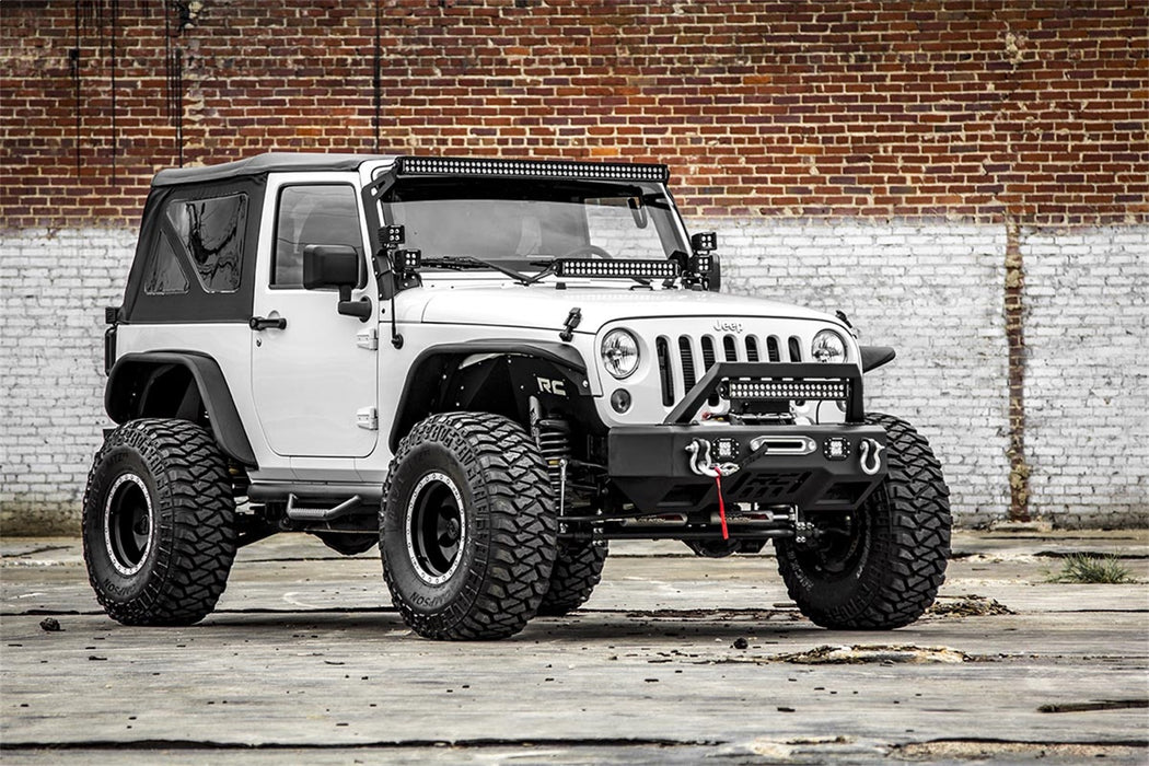 Rough Country RCJ0746 Jeep Wheel to Wheel Nerf Steps 07-11 JK Wrangler 2 Door Rough Country - Truck Part Superstore
