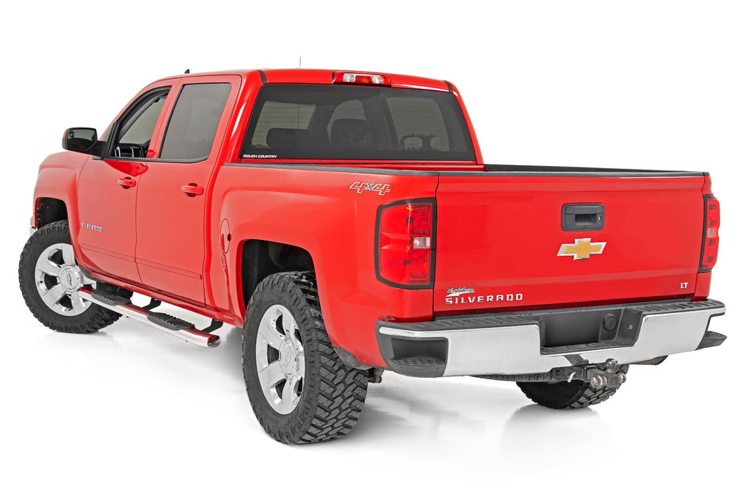 Rough Country 21001S GM Stainless Steel Oval Nerf Step Bars 07-18 GM 1500 / 07-19 2500HD/3500 HD / 19 Classic Crew Cab Rough Country - Truck Part Superstore