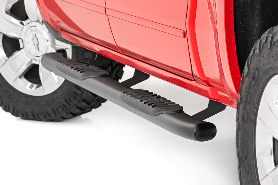 Rough Country 21001 GM Oval Nerf Step Bars (07-18 GM 1500, 07-19 2500HD/3500 HD, 19 Classic Crew Cab) Rough Country - Truck Part Superstore