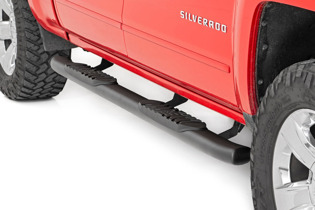 Rough Country 21001 GM Oval Nerf Step Bars (07-18 GM 1500, 07-19 2500HD/3500 HD, 19 Classic Crew Cab) Rough Country - Truck Part Superstore