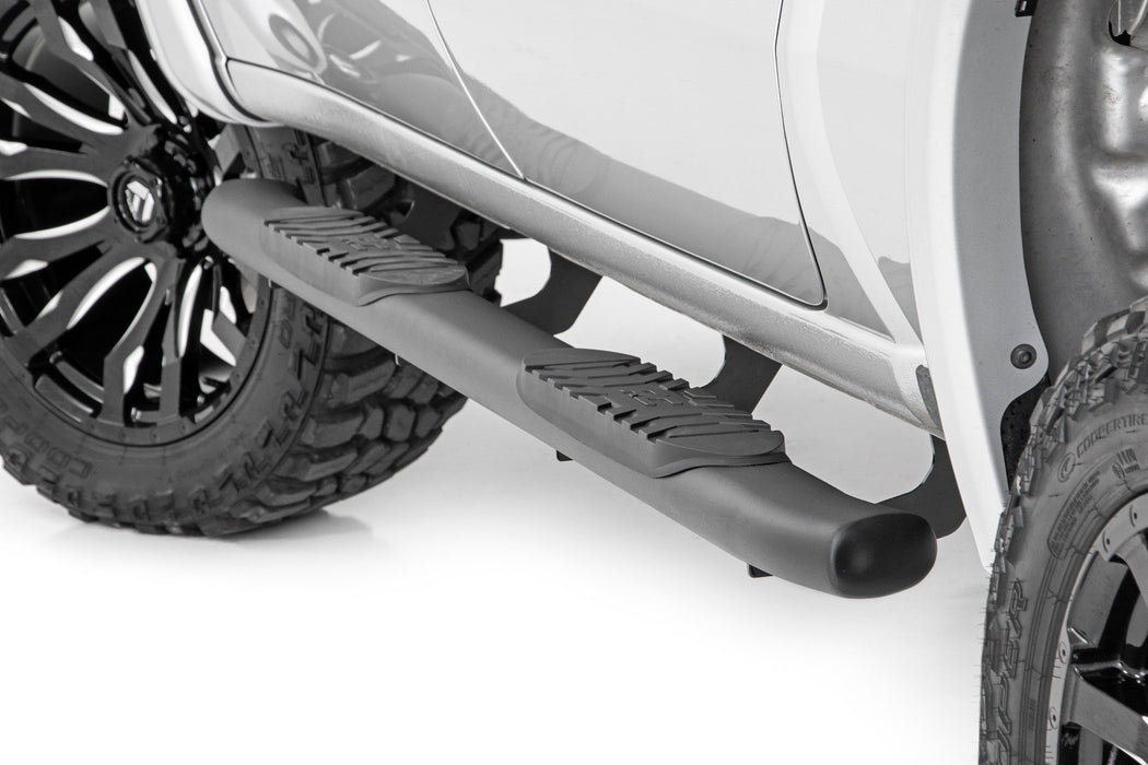 Rough Country 21002 GM Oval Nerf Step Bars (19-20 GM 1500, 2020 2500HD/3500 HD Crew Cab) Rough Country - Truck Part Superstore