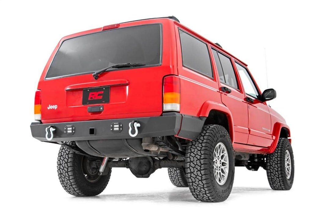Rough Country 51091 Rear LED Bumper; Black; Black Series LED; Pair; Slime Line; - Truck Part Superstore