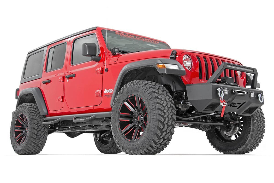 Rough Country 90760 Jeep Wheel to Wheel Nerf Steps 18-20 Wrangler JL 4-Door Rough Country - Truck Part Superstore