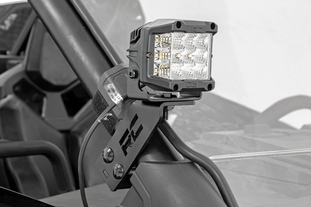Rough Country 93076 Polaris Dual LED Cube Kit w/Black Series Spot LED's 20-21 Polaris RZR PRO XP Rough Country - Truck Part Superstore