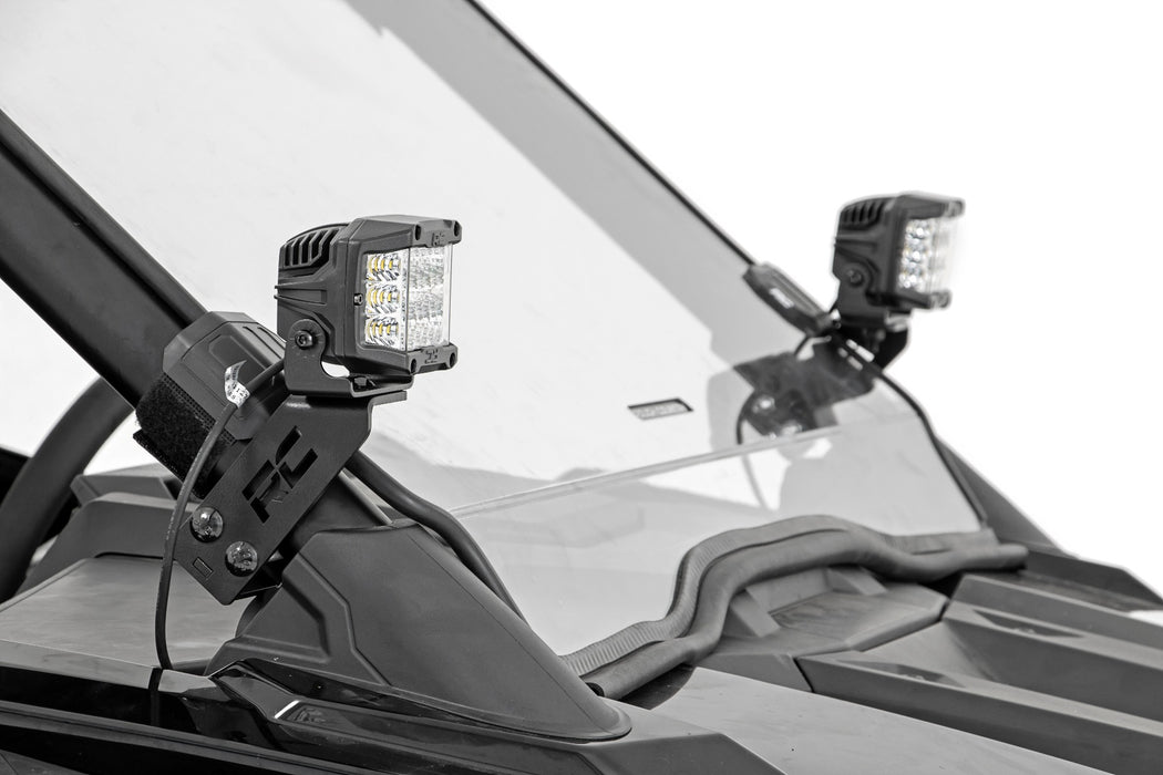 Rough Country 93079 Polaris Dual LED Cube Kit w/ Black Series Amber DRL 20-21 Polaris RZR PRO XP Rough Country - Truck Part Superstore