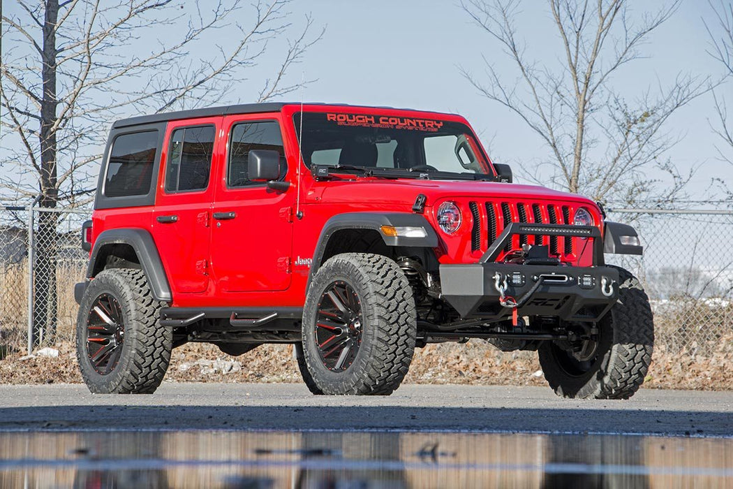 Rough Country 90760 Jeep Wheel to Wheel Nerf Steps 18-20 Wrangler JL 4-Door Rough Country - Truck Part Superstore