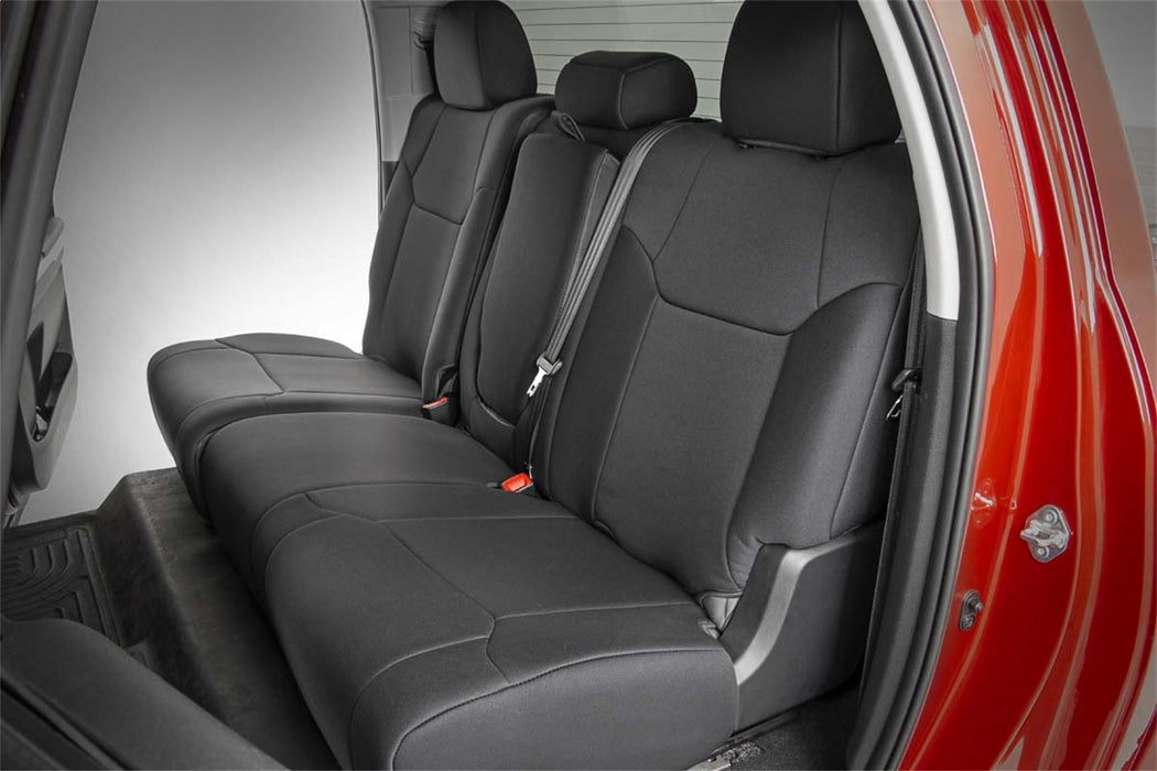 Rough Country 91027A Toyota Neoprene Front and Rear Seat Covers 14-20 Tundra Crew Cab Rough Country - Truck Part Superstore
