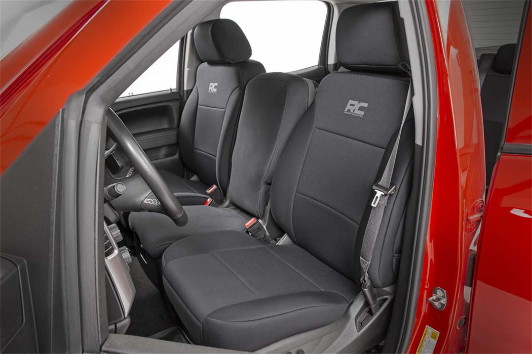 Rough Country 91024 Neoprene Front Seat Covers Black 14-18 Silverado/Sierra 1500 Rough Country - Truck Part Superstore