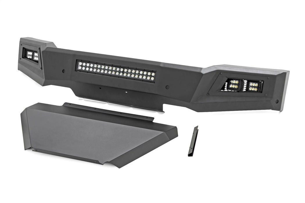Rough Country 10757A High Clearance Front Bumper LED Lights and Skid Plate 19-22 Chevy Silverado 1500 Rough Country - Truck Part Superstore