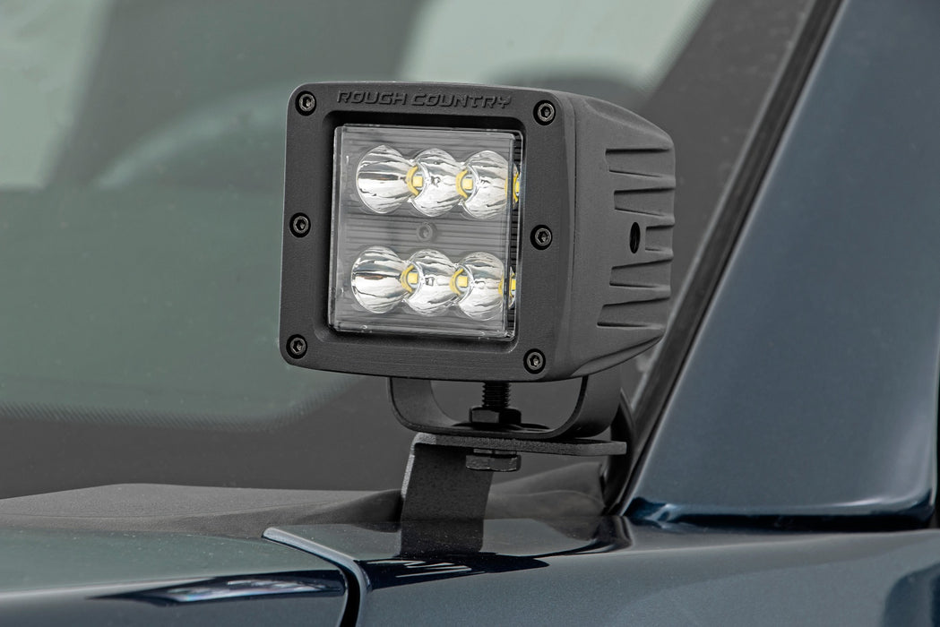 Rough Country 71029 Ford 2-inch LED Lower Windshield Flood Pattern Ditch Kit 15-21 Ford F-150 Rough Country - Truck Part Superstore