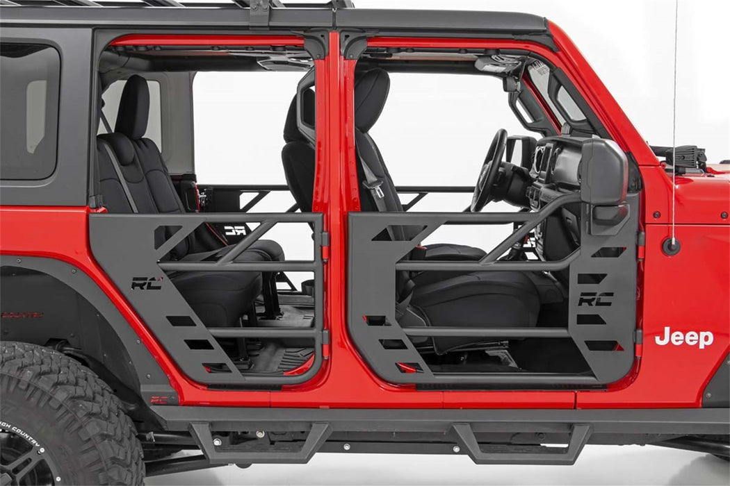 Rough Country 10618 Rear Tubular Doors 20-22 Jeep Gladiator JT/18-22 Wrangler JL Rough Country - Truck Part Superstore