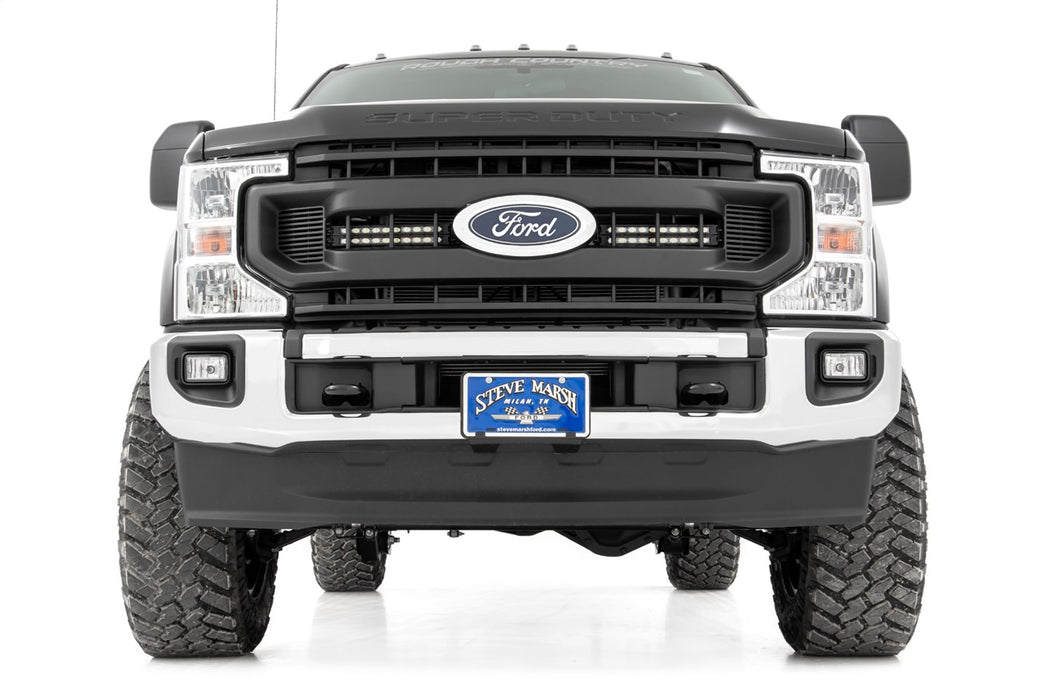 Rough Country 70898 LED Light Kit Grille Mount 10 Inch Black Series Slimline 20-21 Ford Super Duty Rough Country - Truck Part Superstore