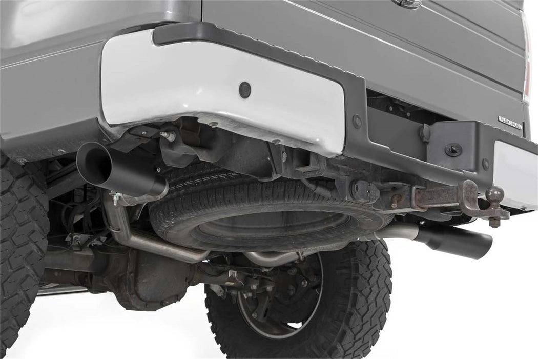 Rough Country 96010 Dual Cat-Back Exhaust System w/Black Tips 09-14 F-150 V8-4.6L, 5.0L, 5.4L Rough Country - Truck Part Superstore