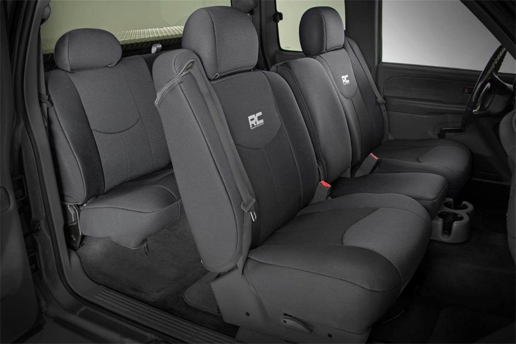 Rough Country 91014 Neoprene Rear Seat Cover Black 99-06 Silverado/Sierra 1500 Rough Country - Truck Part Superstore