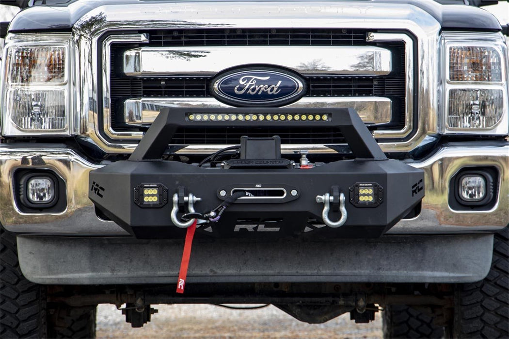 Rough Country 93140 Winch Mount System; Fit RC RS4500LB Winch PN[RS4500S]; Black; - Truck Part Superstore