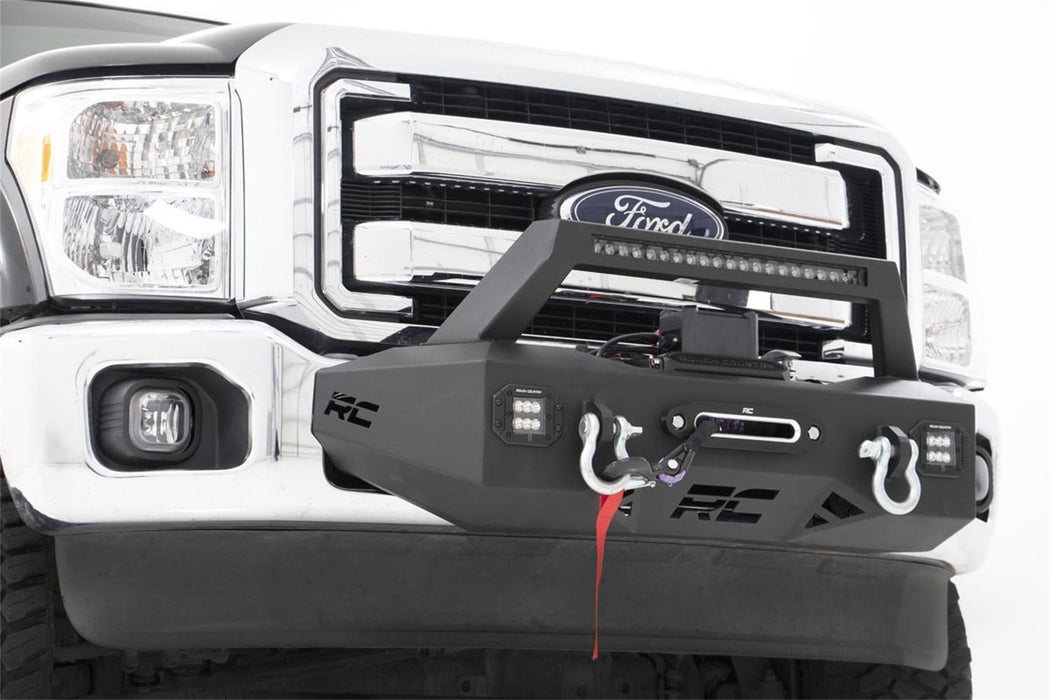 Rough Country 93140 Winch Mount System; Fit RC RS4500LB Winch PN[RS4500S]; Black; - Truck Part Superstore