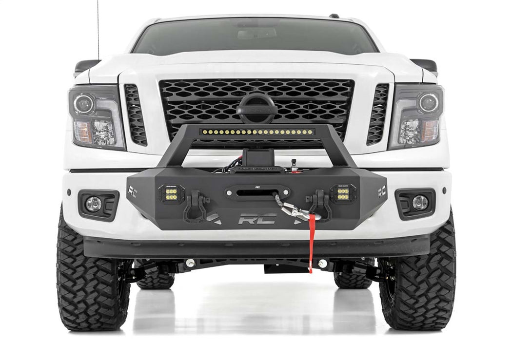 Rough Country 93140 Winch Mount System; Fit RC RS4500LB Winch PN[RS4500S]; Black; - Truck Part Superstore