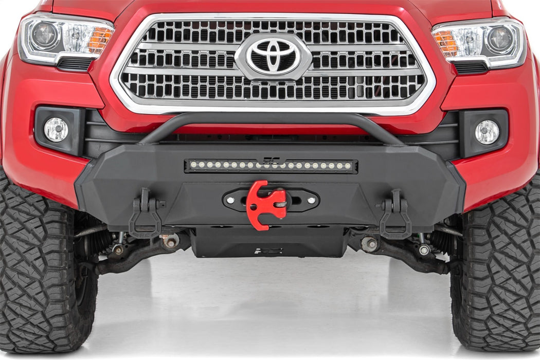 Rough Country 10715 Front Bumper Hybrid 12000-Lb Pro Series Winch Synthetic Rope 16-22 Toyota Tacoma Rough Country - Truck Part Superstore