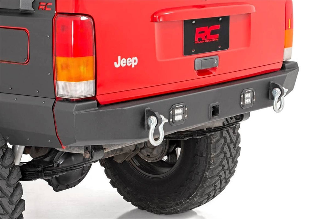Rough Country 51093 Rear LED Bumper; Black; Black Series LED; Flood; - Truck Part Superstore