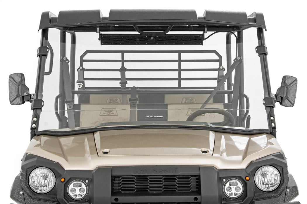 Rough Country 98115150 Full Windshield Scratch Resistant 16-22 Kawasaki Mule Pro FX/15-22 Mule Pro FXT Rough Country - Truck Part Superstore