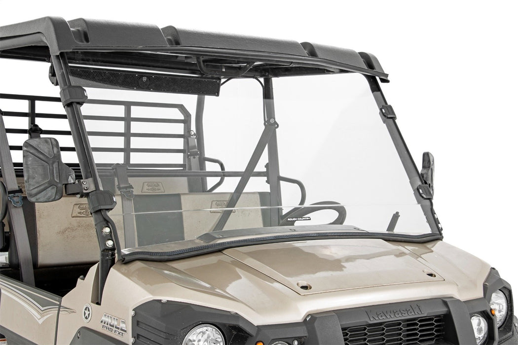 Rough Country 98115150 Full Windshield Scratch Resistant 16-22 Kawasaki Mule Pro FX/15-22 Mule Pro FXT Rough Country - Truck Part Superstore