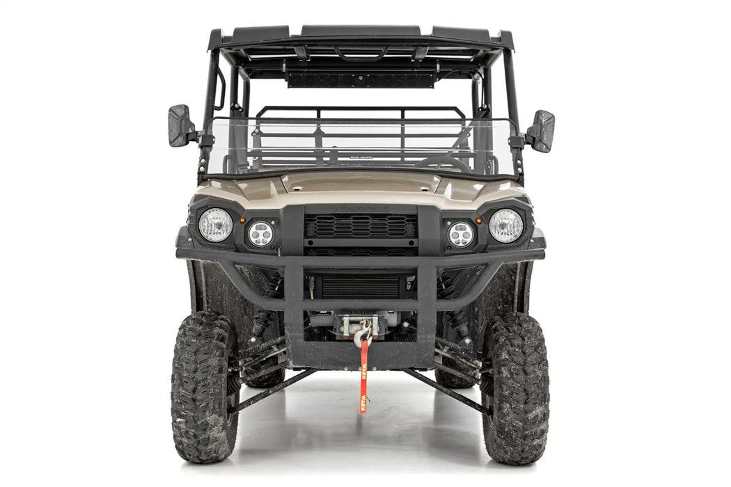 Rough Country 98115151A Half Windshield Scratch Resistant 15-22 Kawasaki Mule Pro-FX Rough Country - Truck Part Superstore