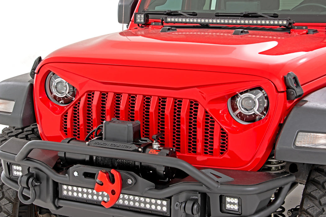 Rough Country RCH5300 Jeep 9-Inch DRL Halo LED Headlights Jeep Wrangler JL/JLU, Gladiator JT Rough Country - Truck Part Superstore