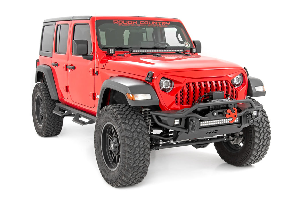 Rough Country RCH5300 Jeep 9-Inch DRL Halo LED Headlights Jeep Wrangler JL/JLU, Gladiator JT Rough Country - Truck Part Superstore