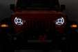 Rough Country RCH5300 Jeep 9-Inch DRL Halo LED Headlights Jeep Wrangler JL/JLU, Gladiator JT Rough Country - Truck Part Superstore