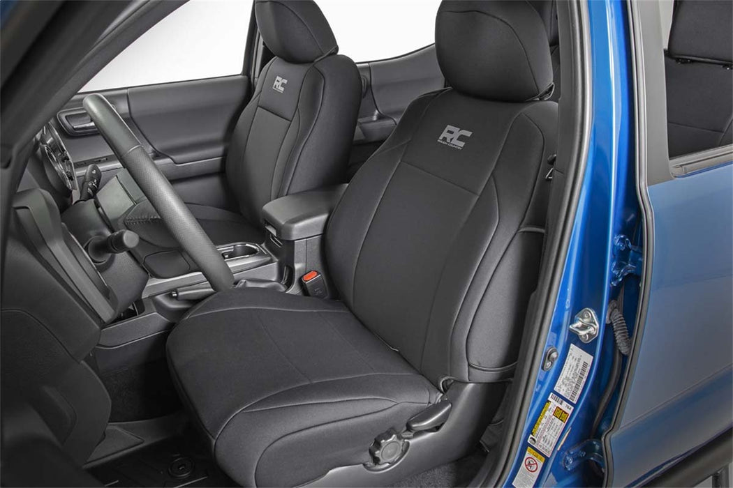 Rough Country 91030 Tacoma Neoprene Front Seat Covers For 16-Pres Toyota Tacoma Crew Cab Rough Country - Truck Part Superstore