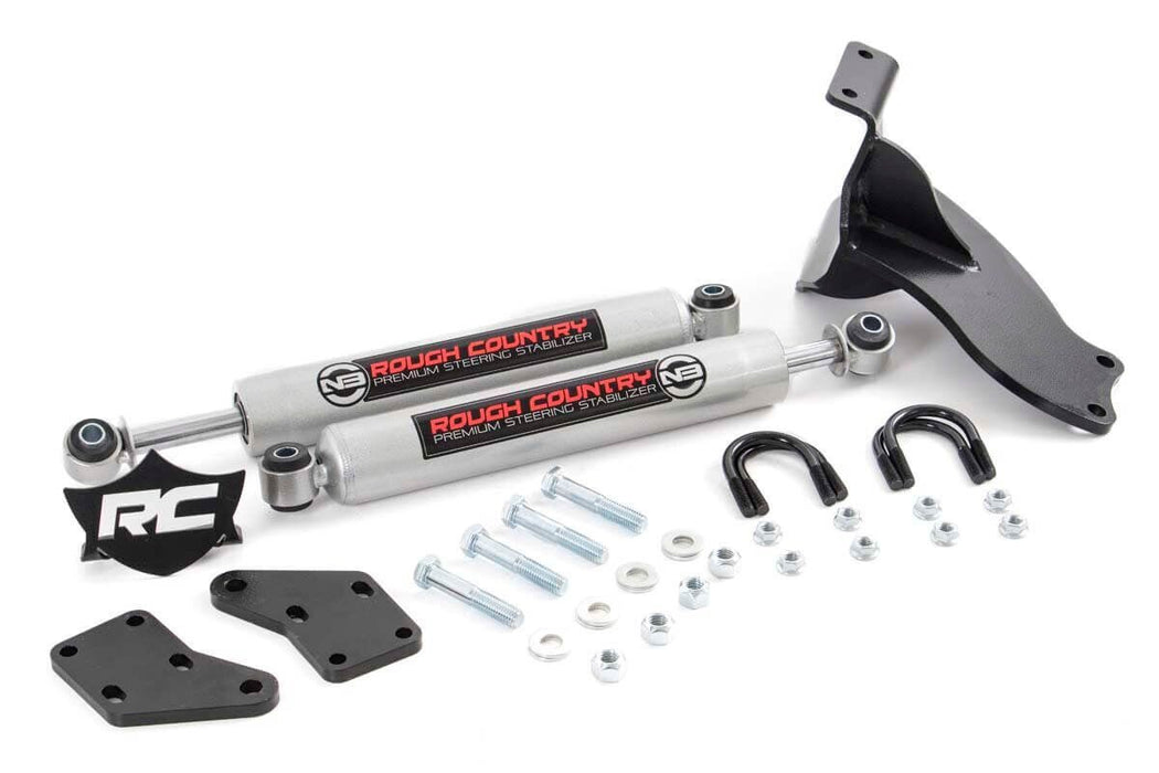 Rough Country 8749430 Dodge Dual Steering Stabilizer 14-20 RAM 2500/3500 Rough Country - Truck Part Superstore