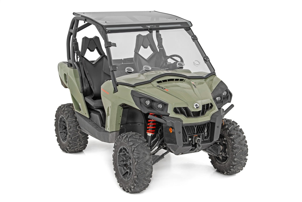 Rough Country 98212030 Vented Full Windshield Scratch Resistant 11-20 Can-Am Commander Rough Country - Truck Part Superstore