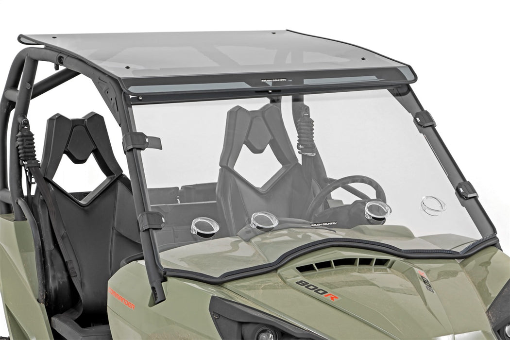 Rough Country 98212030 Vented Full Windshield Scratch Resistant 11-20 Can-Am Commander Rough Country - Truck Part Superstore