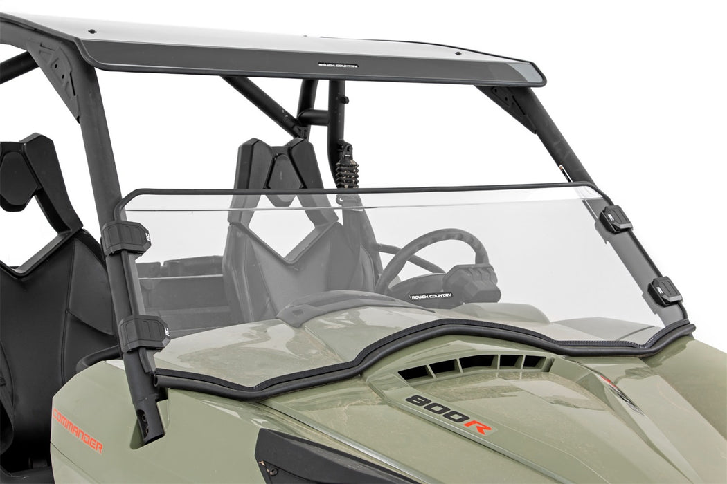 Rough Country 98112031A Half Windshield Scratch Resistant 11-20 Can-Am Commander 1000/Commander 1000 DPS Rough Country - Truck Part Superstore