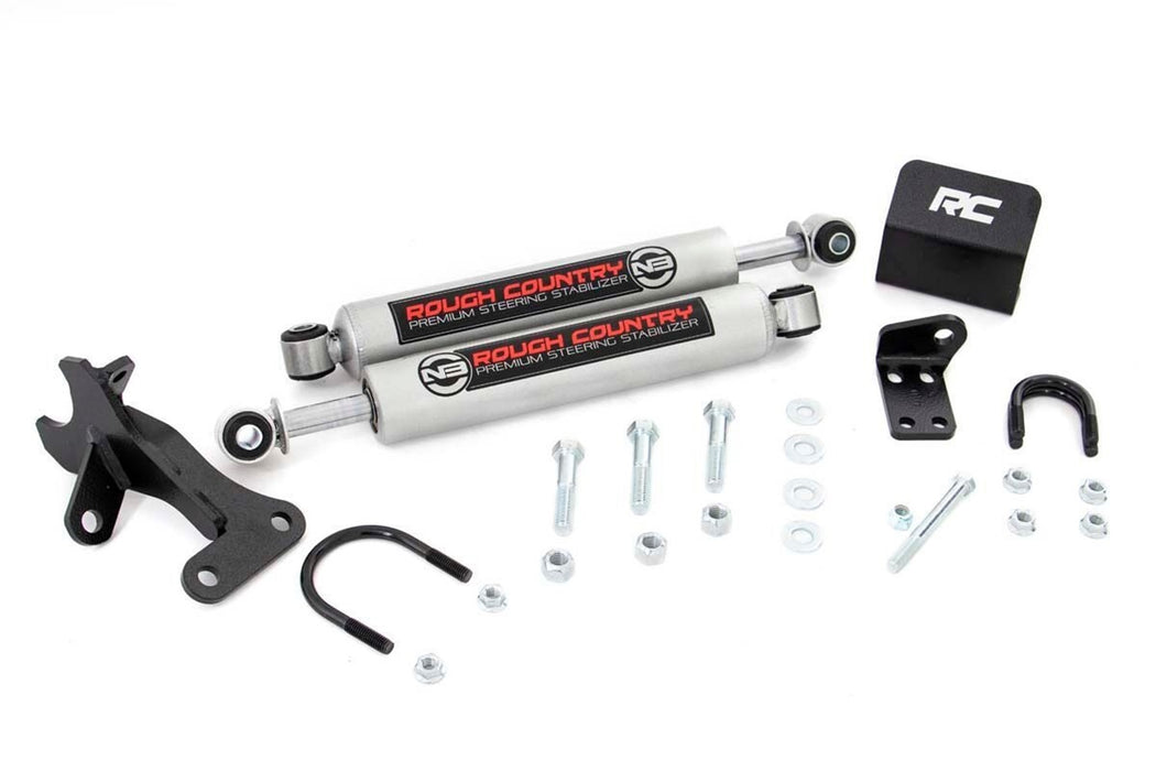Rough Country 8749630 Jeep Dual Steering Stabilizer 99-04 Grand Cherokee WJ Rough Country - Truck Part Superstore