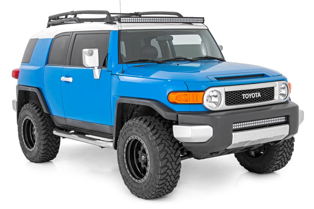 Rough Country 71204 LED Light Windshield Kit 50 Inch Curved Dual Row Black Series 07-14 Toyota FJ Cruiser Rough Country - Truck Part Superstore