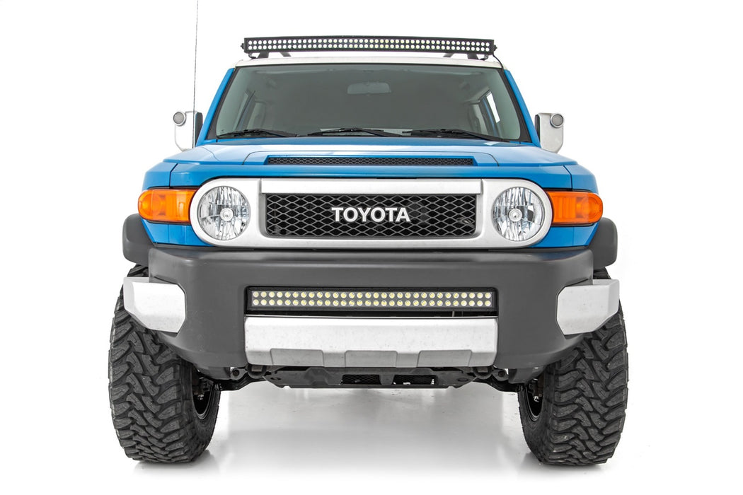 Rough Country 71204 LED Light Windshield Kit 50 Inch Curved Dual Row Black Series 07-14 Toyota FJ Cruiser Rough Country - Truck Part Superstore