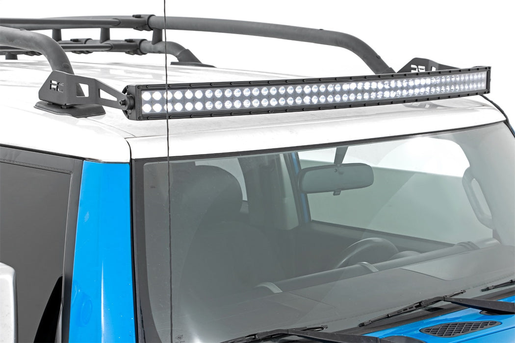 Rough Country 71204 LED Light Windshield Kit 50 Inch Curved Dual Row Black Series 07-14 Toyota FJ Cruiser Rough Country - Truck Part Superstore