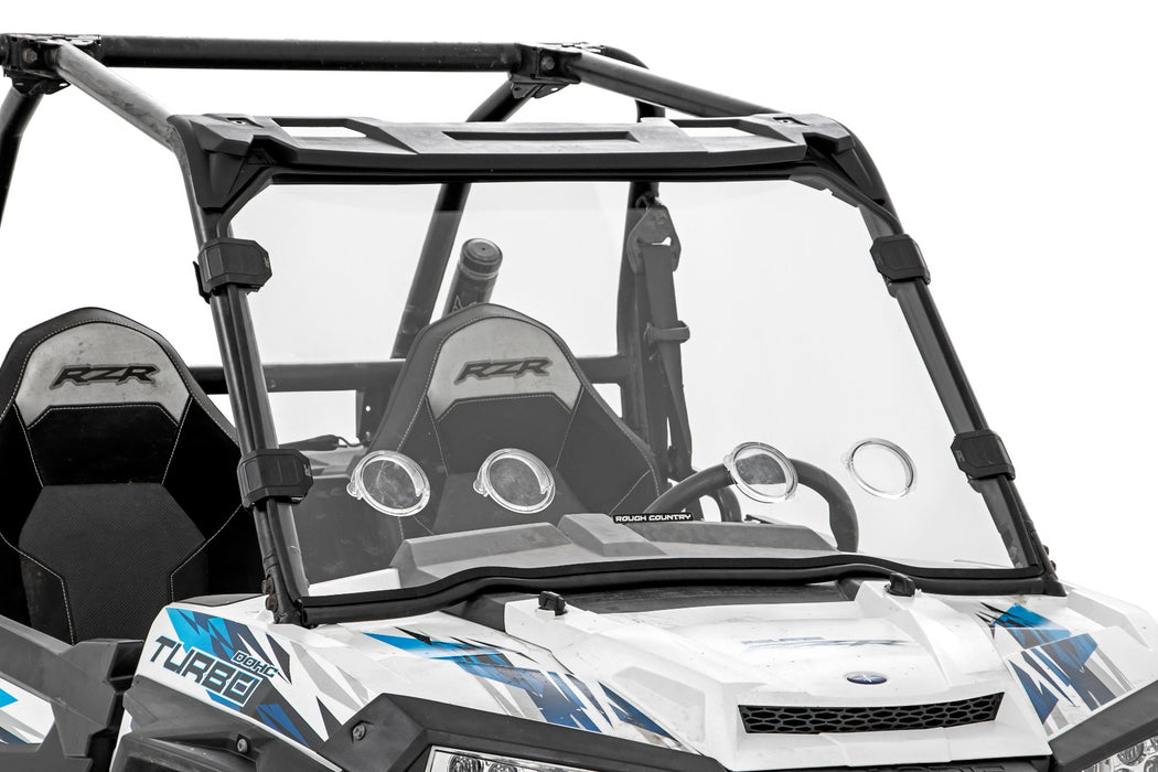 Rough Country 98282010 Polaris Scratch Resistant Vented Full Windshield with Factory Plastic Visor 16-18 Polaris RZR 900/1000XP Turbo Rough Country - Truck Part Superstore