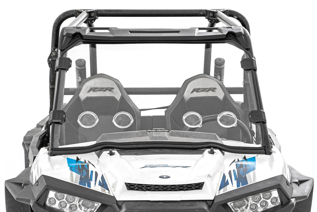 Rough Country 98282010 Polaris Scratch Resistant Vented Full Windshield with Factory Plastic Visor 16-18 Polaris RZR 900/1000XP Turbo Rough Country - Truck Part Superstore