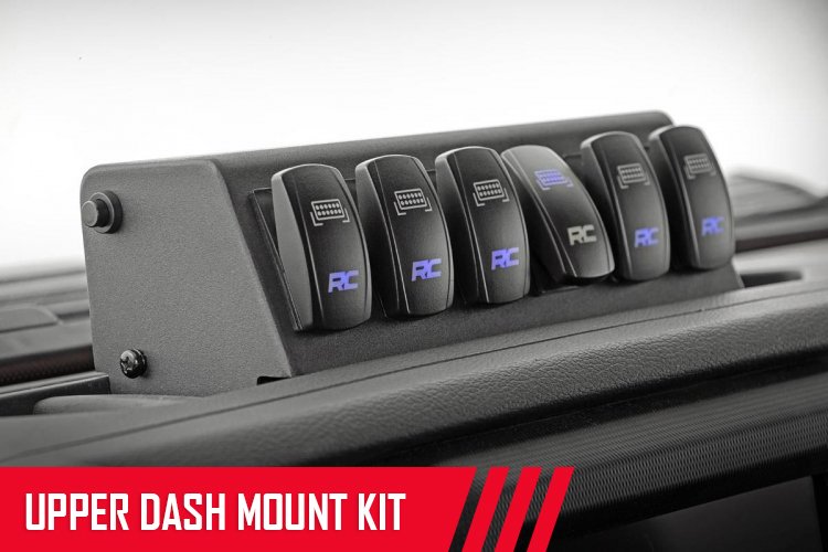 Rough Country 70963 MLC-6 Multiple Light Controller Upper Dash Mount Kit 18-20 Wrangler JL, 20 Gladiator JT Rough Country - Truck Part Superstore