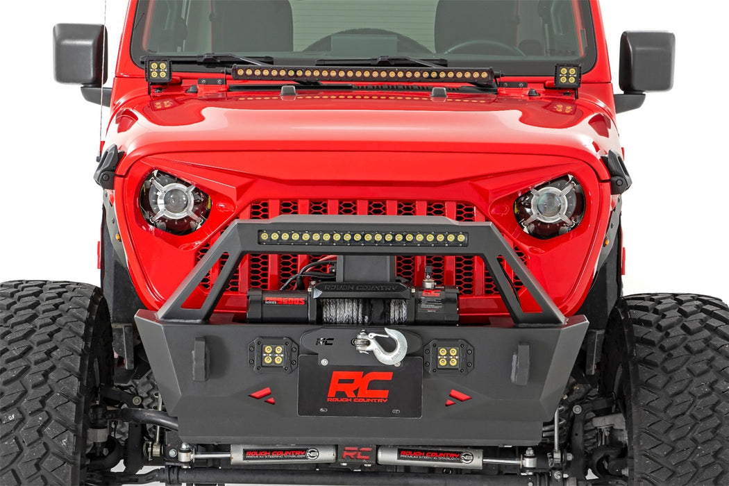 Rough Country RCH5100 Jeep 9-Inch LED Projection Headlights 18-20 Wrangler JL/JLU, 20-Present Gladiator JT Rough Country - Truck Part Superstore