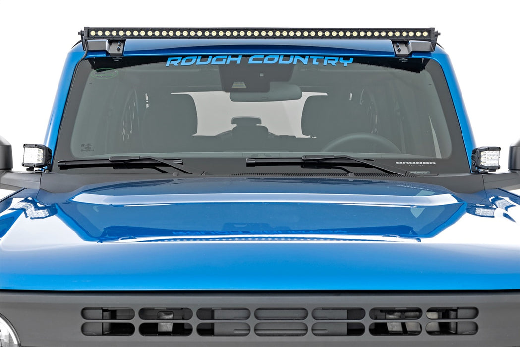 Rough Country 71050 LED Light Ditch Mount 2 Inch Chrome Series Pair Wide 21-22 Ford Bronco Rough Country - Truck Part Superstore