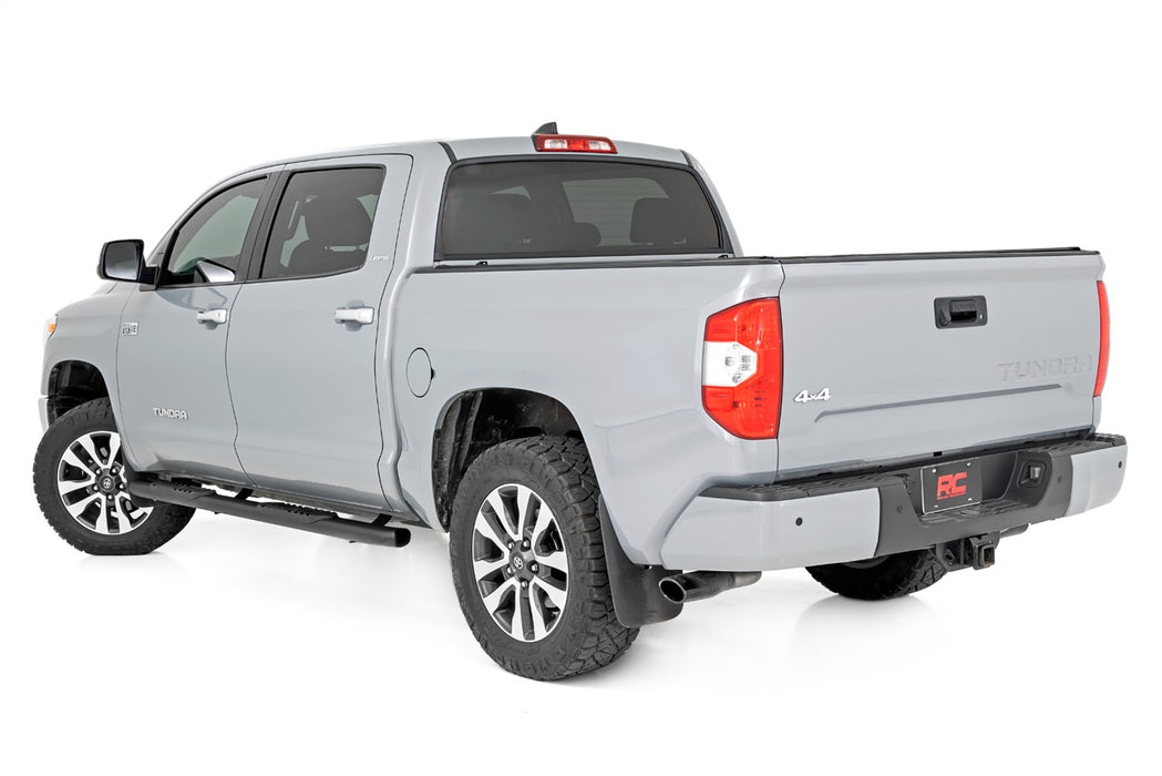 Rough Country 21009 Oval Nerf Step 4.5 Inch Crew Cab Black 07-21 Toyota Tundra 2WD/4WD Rough Country - Truck Part Superstore