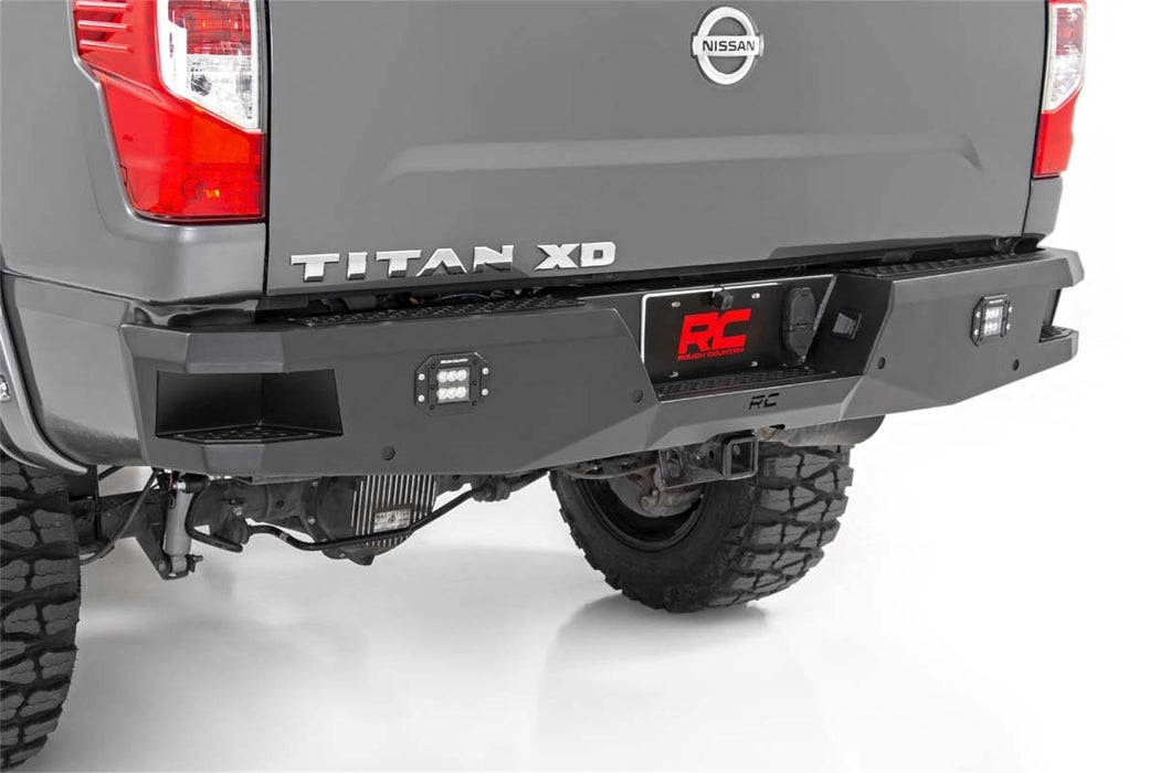 Rough Country 10781 Nissan Heavy-Duty Rear LED Bumper 16-20 Titan XD Rough Country - Truck Part Superstore