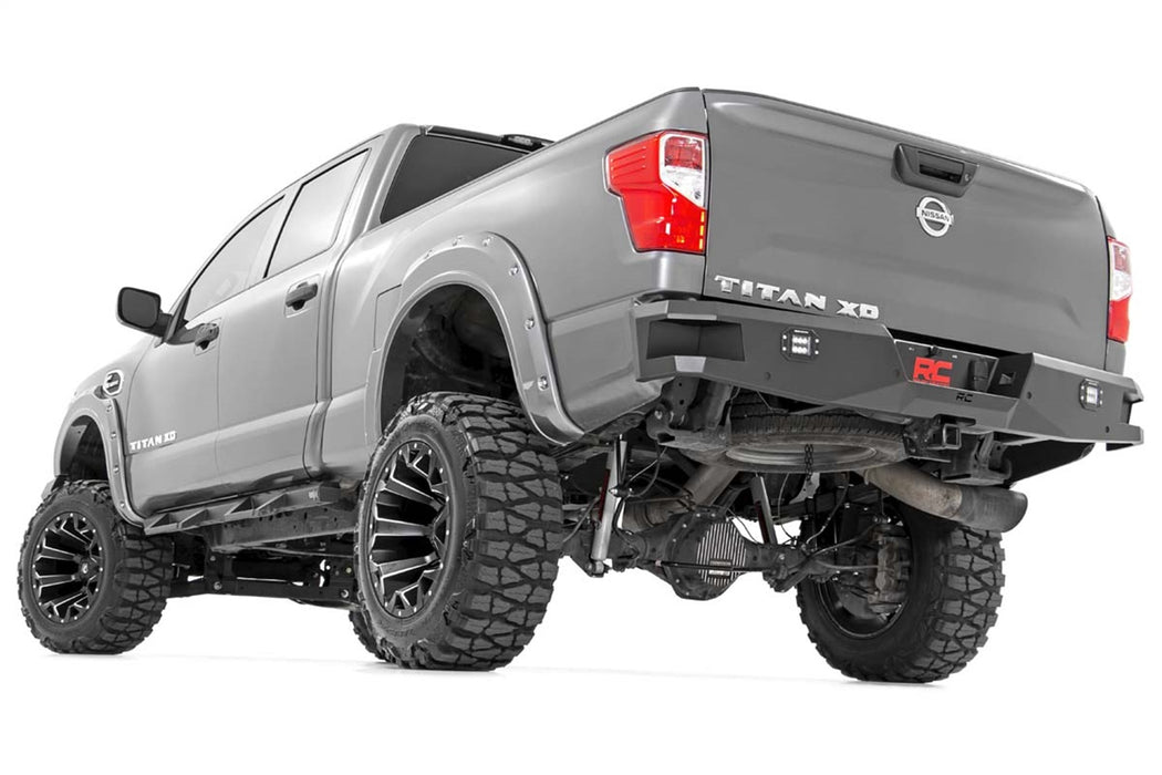 Rough Country 10781 Nissan Heavy-Duty Rear LED Bumper 16-20 Titan XD Rough Country - Truck Part Superstore
