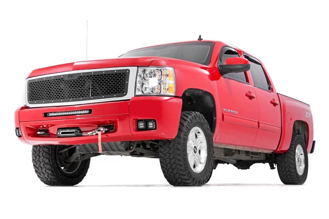 Rough Country 70762DRL Chevrolet LED Fog Light Kit Black Series w/White DRL 07-13 Silverado 1500 Rough Country - Truck Part Superstore