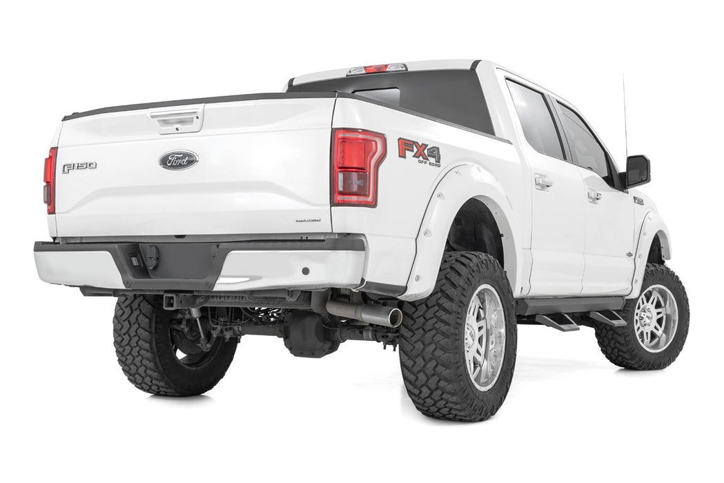 Rough Country 51008A SRX2 Adjustable Aluminum Step Crew Cab 15-22 Ford F-150/17-22 Super Duty Rough Country - Truck Part Superstore
