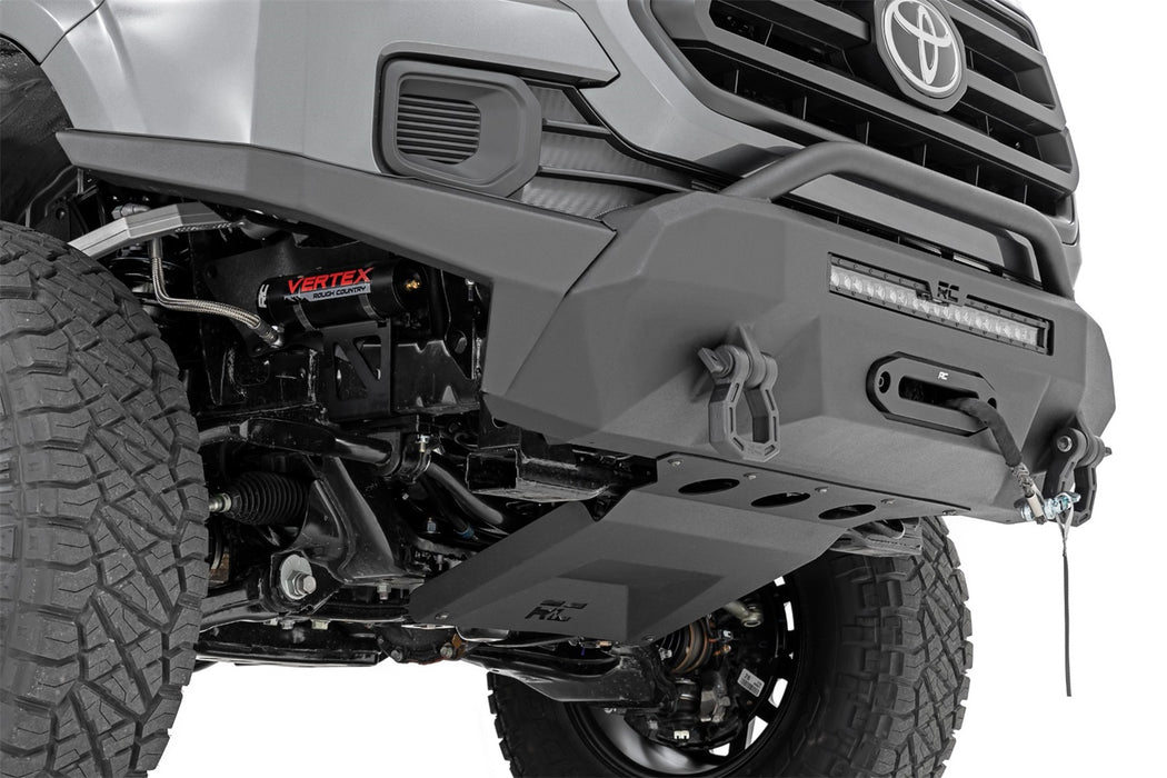 Rough Country 10719 Front Bumper High Clearance Hybrid Winch Mount Only with 20 Inch LED Light Bar 16-22 Toyota Tacoma Rough Country - Truck Part Superstore